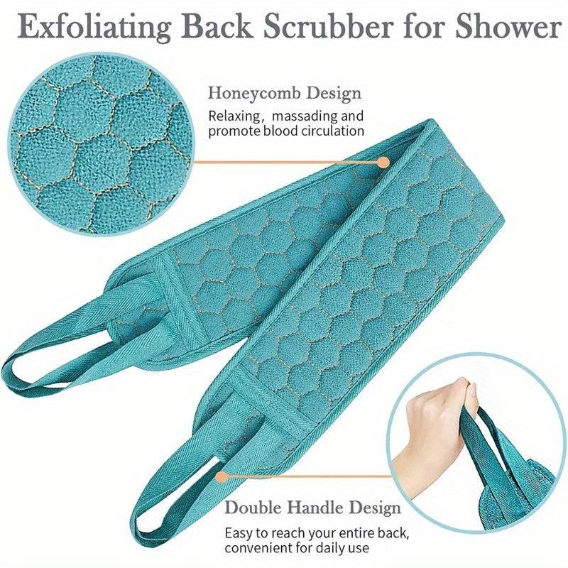 4pc Bath Exfoliating Set Loofah Sponge Bath Glove Towel Back Scrubber