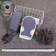 4pc Bath Exfoliating Set Loofah Sponge Bath Glove Towel Back Scrubber