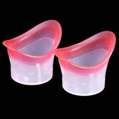 2 Pack Silicone Eye Wash Cups with Storage Container