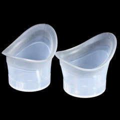 2 Pack Silicone Eye Wash Cups with Storage Container