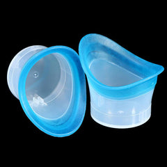 2 Pack Silicone Eye Wash Cups with Storage Container