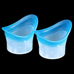 2 Pack Silicone Eye Wash Cups with Storage Container
