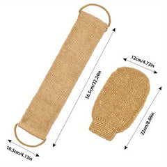 Exfoliating Glove and Washcloth Set for Body Scrubbing