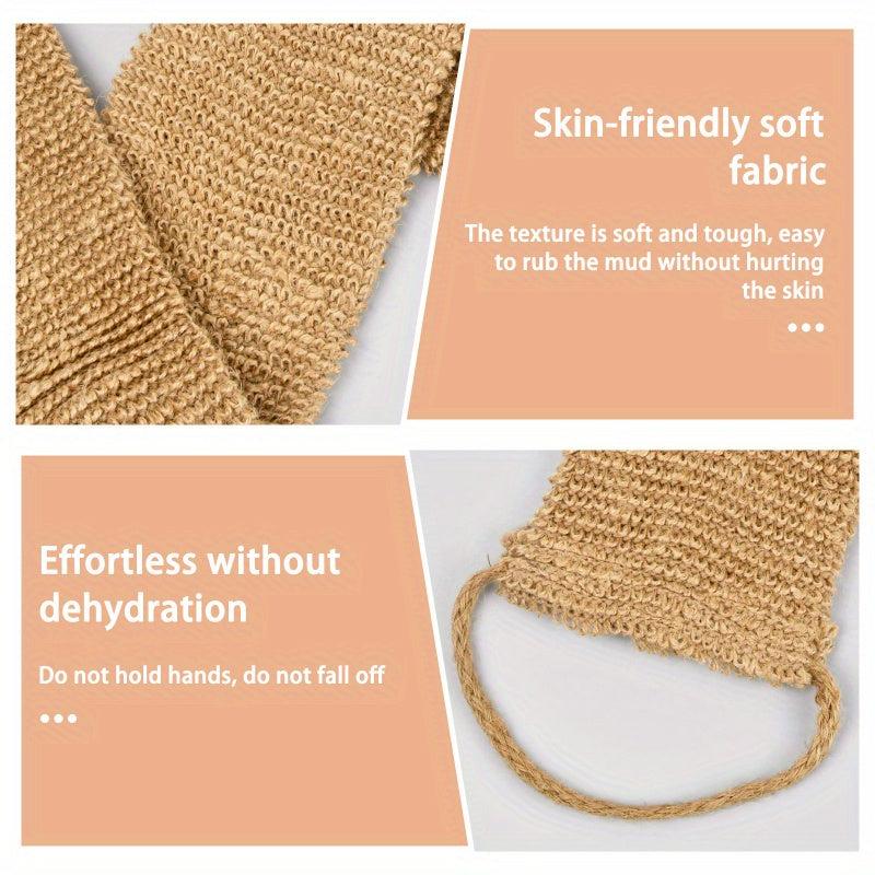 Exfoliating Glove and Washcloth Set for Body Scrubbing