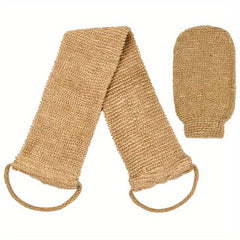 Exfoliating Glove and Washcloth Set for Body Scrubbing