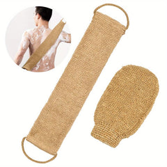 Exfoliating Glove and Washcloth Set for Body Scrubbing