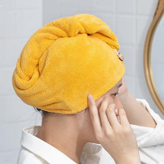 Microfiber Hair Towel Care Cap Fast Drying Hair Wraps