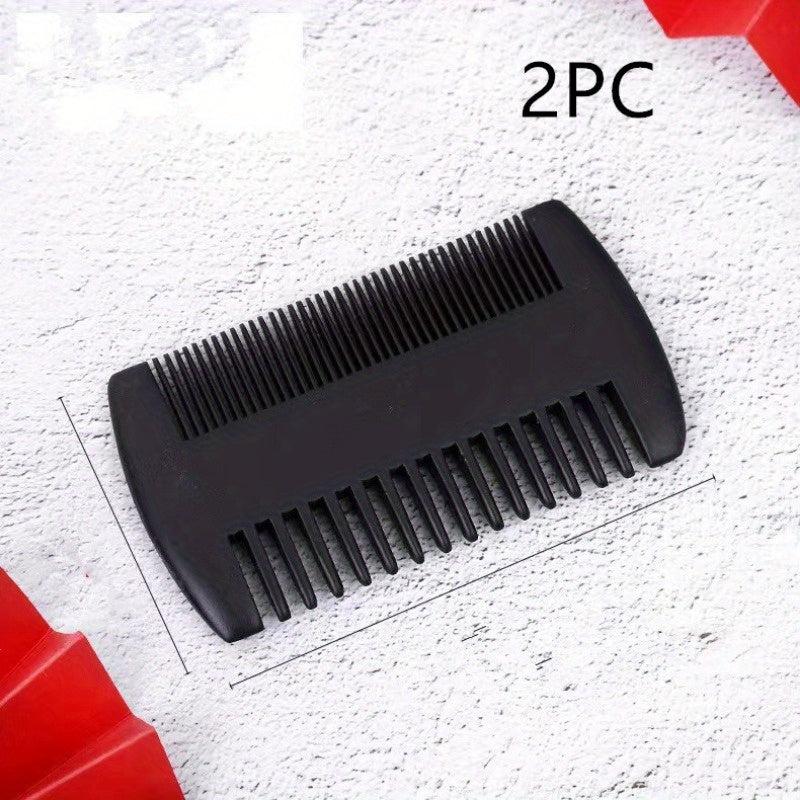 2pcs Beard Comb Double Sided Wooden Hair Comb Styling Beard Portable