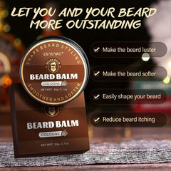 Cologne Beard Balm Natural Plant Softener Beard Wax Strengthens Conditioner