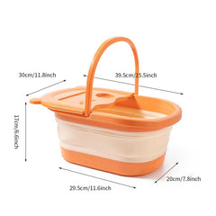 Folding Foot Bath Collapsible Foot Soak Tub Portable Feet Spa Soaking Basin