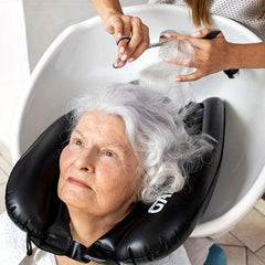 Inflatable Hair Washing Tray Shampoo Bowl for Bedside Use
