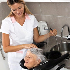 Inflatable Hair Washing Tray Shampoo Bowl for Bedside Use