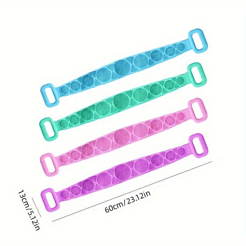 Silicone Back Scrubber Shower Exfoliating Bath Body Brush Back Washer Massage