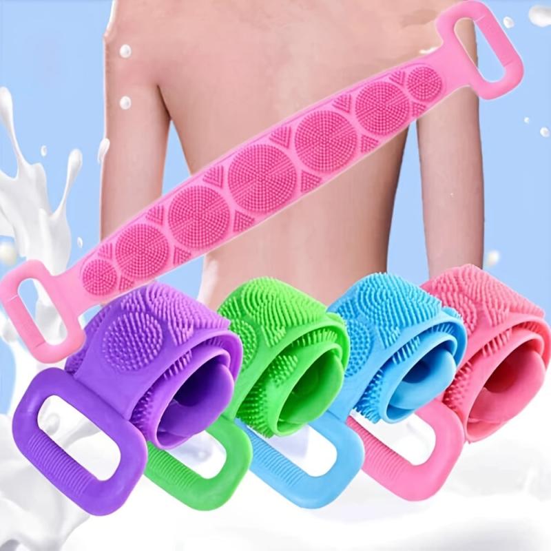 Silicone Back Scrubber Shower Exfoliating Bath Body Brush Back Washer Massage
