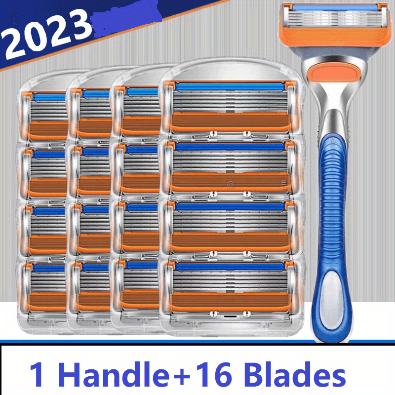 5-Layer Blades Razor For Men With Lubrication & Trimmer