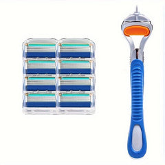 5-Layer Blades Razor For Men With Lubrication & Trimmer