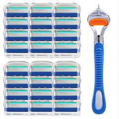 5-Layer Blades Razor For Men With Lubrication & Trimmer
