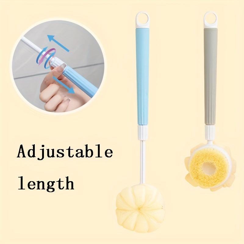 Adjustable Handle Shower Sponge Back Scrubber for Exfoliating Bath Body Brush