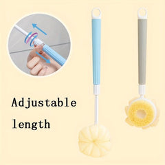 Adjustable Handle Shower Sponge Back Scrubber for Exfoliating Bath Body Brush