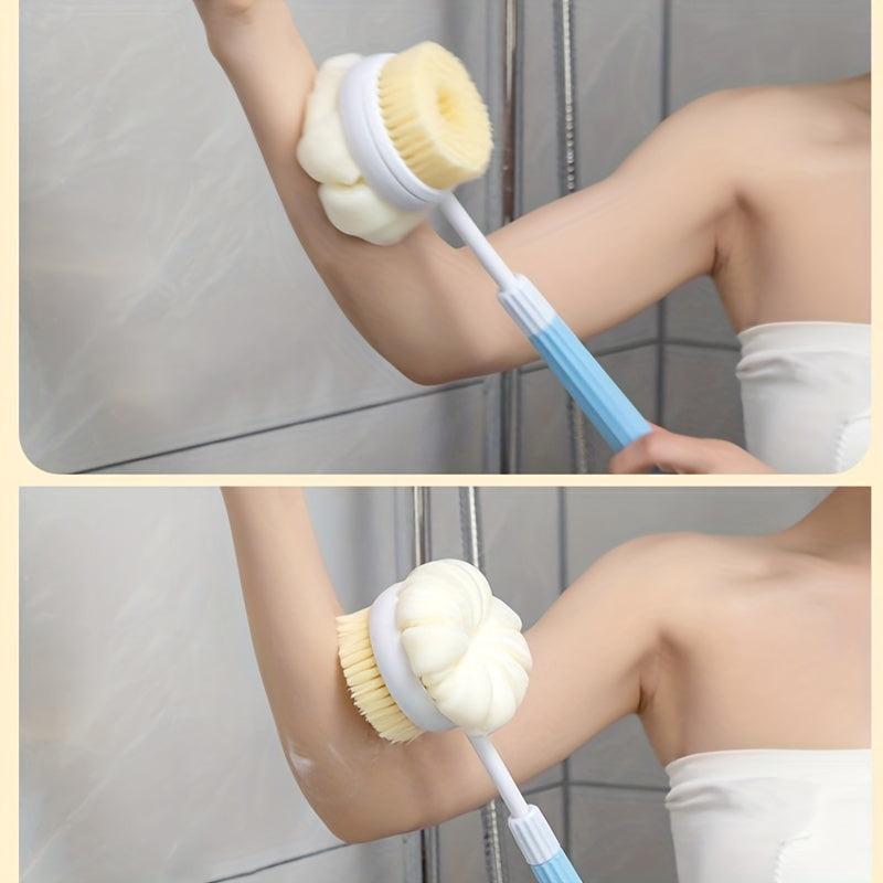 Adjustable Handle Shower Sponge Back Scrubber for Exfoliating Bath Body Brush