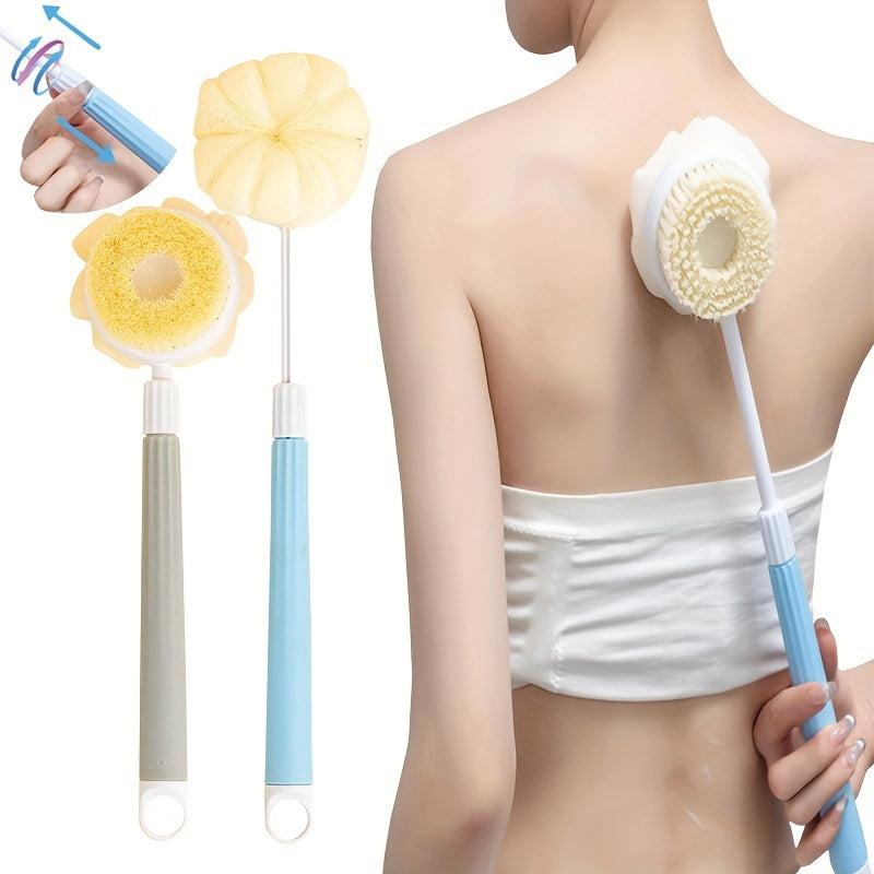 Adjustable Handle Shower Sponge Back Scrubber for Exfoliating Bath Body Brush