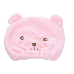 Cartoon Bear Dry Hair Cap Absorbent Towel Wrapped Hair Shower Cap