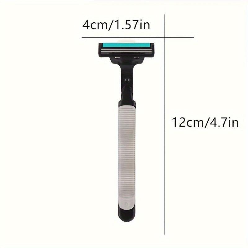 Classic Safety Manual Razor Handle with 30 Refills Washable Beard Shaver for Men