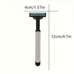 Classic Safety Manual Razor Handle with 30 Refills Washable Beard Shaver for Men