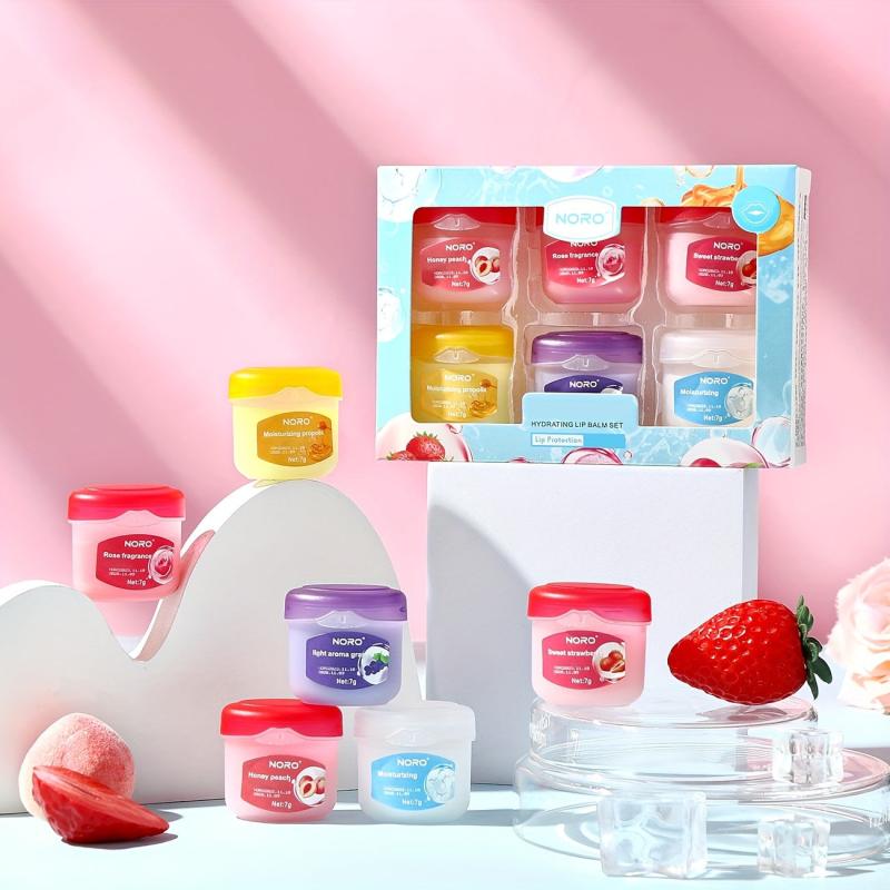 8pcs Fruit Lip Base Colorless Lipstick Moisturizing Lasting Strawberry