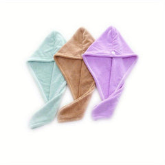Coral Fleece Hair Towel Wrap for Women - Microfiber Absorbent Hair Turban