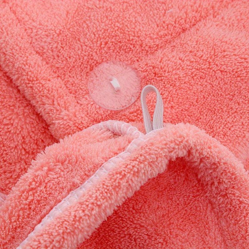 Coral Fleece Hair Towel Wrap for Women - Microfiber Absorbent Hair Turban