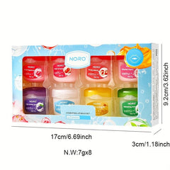 Fruit Lip Mask Set - 8pcs Variety Pack for Moisturizing and Plump Lips
