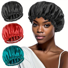 3pcs Satin Bonnet Silk Hair Bonnet for Sleeping