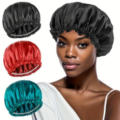 3pcs Satin Bonnet Silk Hair Bonnet for Sleeping