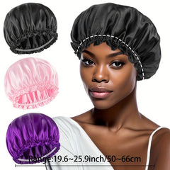 3pcs Satin Bonnet Silk Hair Bonnet for Sleeping