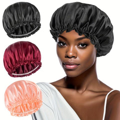 3pcs Satin Bonnet Silk Hair Bonnet for Sleeping