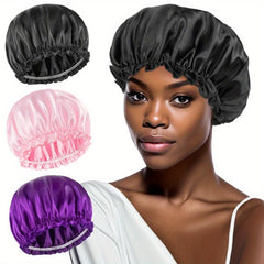 3pcs Satin Bonnet Silk Hair Bonnet for Sleeping