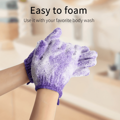 10pcs Exfoliating Shower Gloves Bath Mitt Double Sided For Spa Massage Scrubs