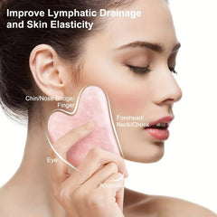 Pink Crystal Gua Sha Facial Massage Tool For Skin Care