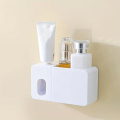 Automatic Toothpaste Squeezer & Toothbrush Rack Bathroom Storage Holder