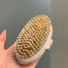 Wooden Bath Body Brush Massage with Natural Bristle Soft Scrubber
