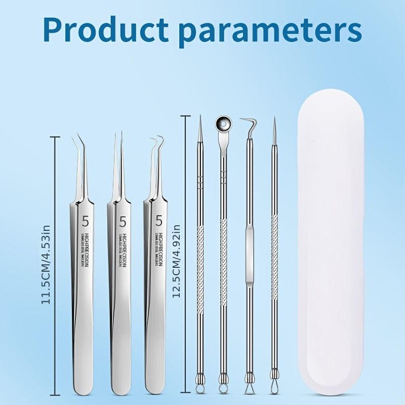 Blackhead Remover Tools 8Pcs Pimple Popper Kit Stainless Steel Acne