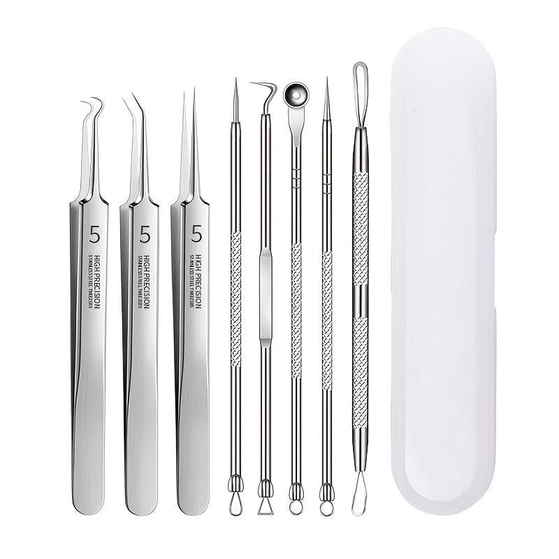 Blackhead Remover Tools 8Pcs Pimple Popper Kit Stainless Steel Acne