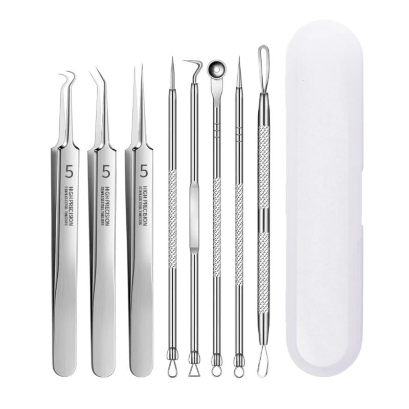 Blackhead Remover Tools 8Pcs Pimple Popper Kit Stainless Steel Acne