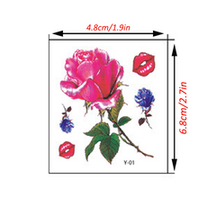 52pcs Flower & Butterfly Temporary Tattoo Stickers Waterproof Body Art