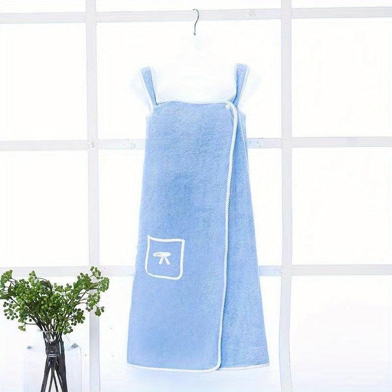 Coral Velvet Shower Bath Wrap Robe High Absorption Soft Coral Fleece Body Towel