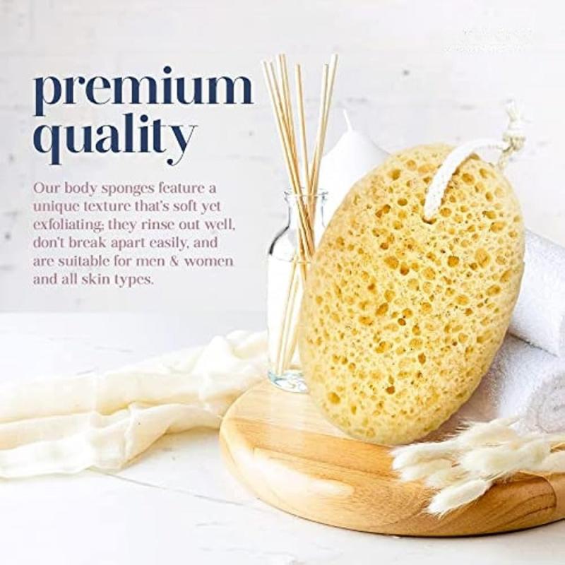 2pcs Natural Exfoliating Loofah Sponge Body Scrubber