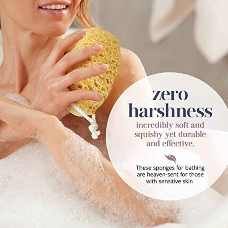 2pcs Natural Exfoliating Loofah Sponge Body Scrubber