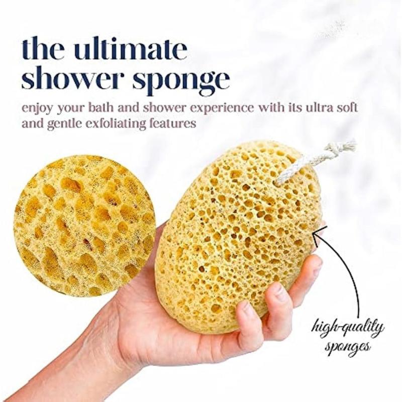 2pcs Natural Exfoliating Loofah Sponge Body Scrubber