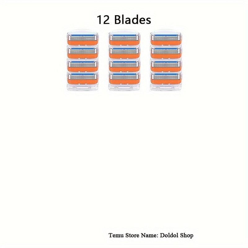 5-Layer Orange Shaving Razor Set for Men and Women